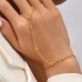 1 Piece Simple and Elegant Retro Shining Pearl Turquoise Element Women's Finger Bracelet for Women in Summer