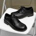 Black Brown Square-Toe Leather Shoes Old Money Style Unisex Niche Retro Formal Commuting Derby Shoes Direct Sale