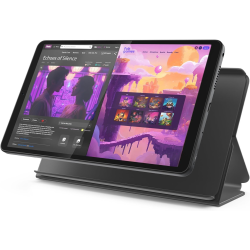 Lenovo Tab One - Lightweight Tablet - up to 12.5 Hours of YouTube Streaming - 8.7" HD Display - 4 GB Memory - 64 GB Storage - MediaTek Helio G85 - Includes Folio Case