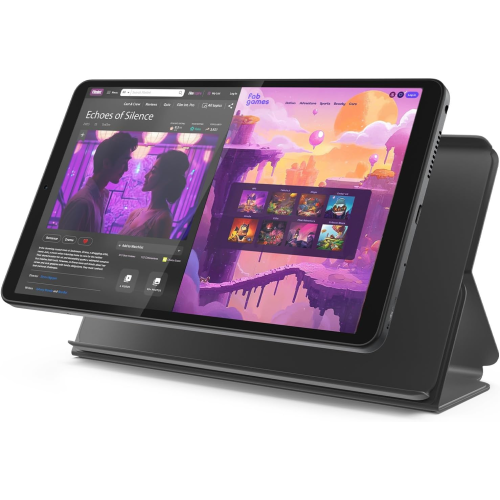 Lenovo Tab One - Lightweight Tablet - up to 12.5 Hours of YouTube Streaming - 8.7" HD Display - 4 GB Memory - 64 GB Storage - MediaTek Helio G85 - Includes Folio Case