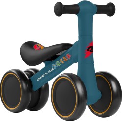 Retrospec Cricket 2 Baby Walker Balance Bike with 4 Wheels - Safe Learning Toy for Ages 12-24 Months - Scratch-Resistant Indoor Outdoor Toddler Riding Toy with Steering Limit & Soft Grips