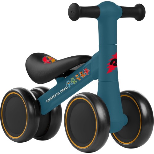 Retrospec Cricket 2 Baby Walker Balance Bike with 4 Wheels - Safe Learning Toy for Ages 12-24 Months - Scratch-Resistant Indoor Outdoor Toddler Riding Toy with Steering Limit & Soft Grips