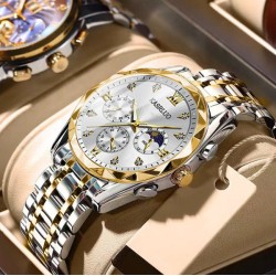 Casaro 2026 New Men's Watch Men's Waterproof Alloy Quartz Business Watch Douyin Cross-Border Wholesale