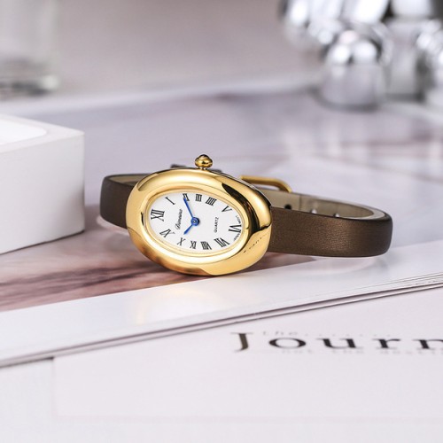 New Timina Oval Belt Women's Watch Retro Goose Egg-Shaped Belt Middle Ancient Waterproof Quartz Watch Wholesale