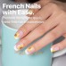 SXC Cosmetics French Tip Press On Nails – Pink Series, Extra Short Square Fake Nails X-Pro Tips Starter Kit | 150PCS, 15 Sizes, 5 Styles