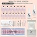 SXC Cosmetics French Tip Press On Nails – Pink Series, Extra Short Square Fake Nails X-Pro Tips Starter Kit | 150PCS, 15 Sizes, 5 Styles