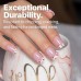 SXC Cosmetics French Tip Press On Nails – Pink Series, Extra Short Square Fake Nails X-Pro Tips Starter Kit | 150PCS, 15 Sizes, 5 Styles