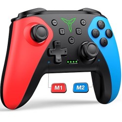 Wireless Switch Controller for Nintendo Switch/Switch 2/Lite/OLED Controller, Switch Controller with a Mouse Touch Feeling on Back Buttons, Extra Switch Pro Controller with Wake-up,Programmable, Turbo Function